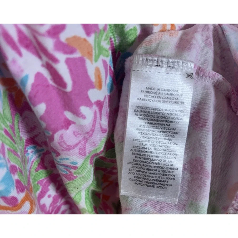 Lauren Ralph Lauren Sleeveless Nightgown Dress Womens XL Pink Floral Lightweight